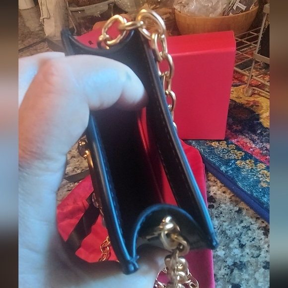 🌹Rare Schiaparelli Black Leather Ear Chain Phone Case - Picture 14 of 15